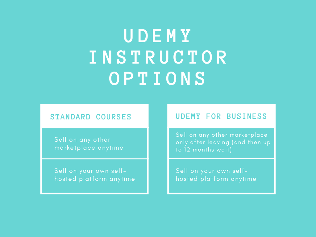 Udemy instructor alternative options